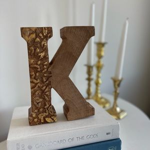 Decorative Wooden Letter “K”
